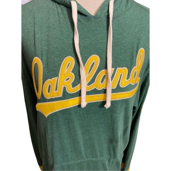 Oakland A’s Mitchell & Ness Cooperstown Collection Lightweight Hoodie Size Mediu - Picture 4 of 15